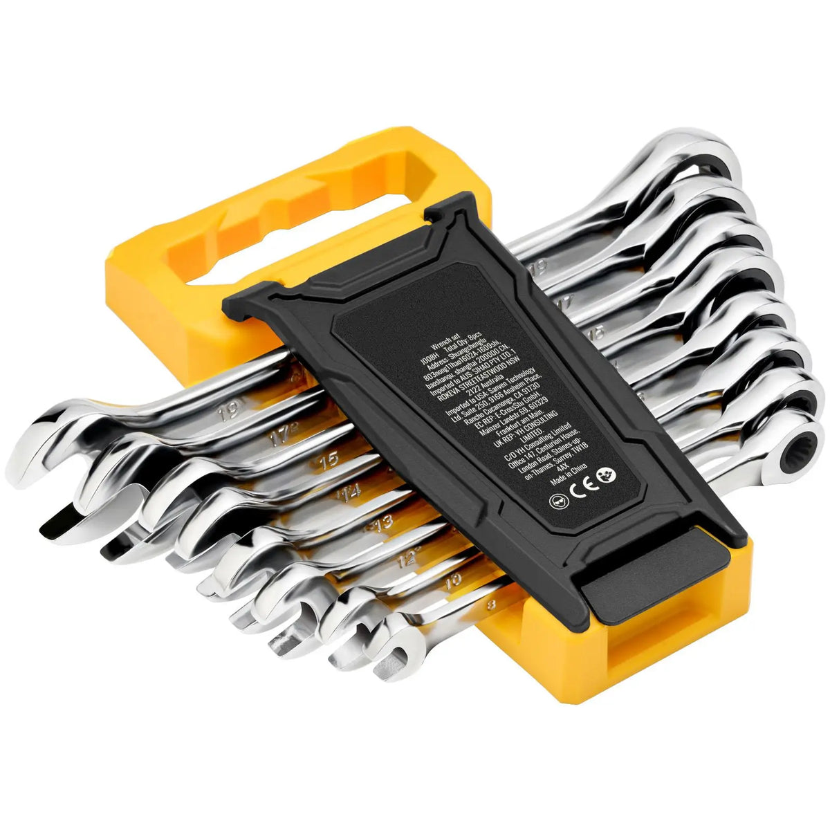 Combination Wrench Set, 8-Piece Ratcheting Metric