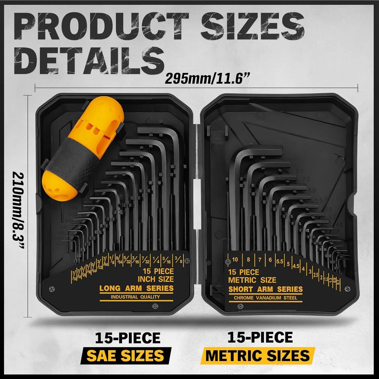 31-Piece Hex Key Set  SAE and Metric, Torque Handle