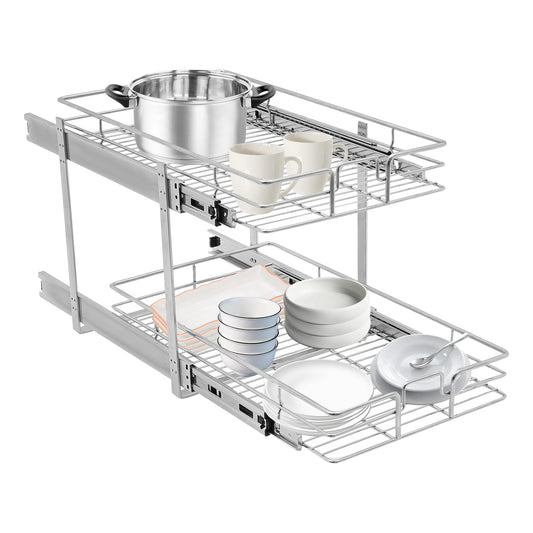 2-Tier Pull-Out Cabinet Organizer