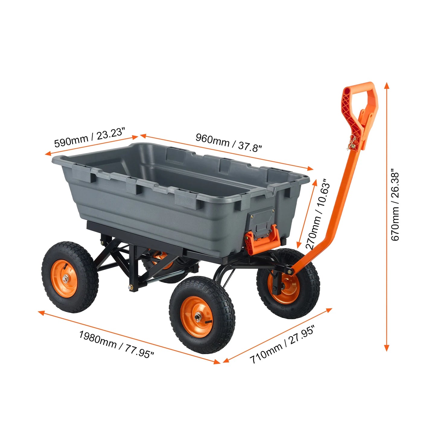 Poly Garden Dump Cart