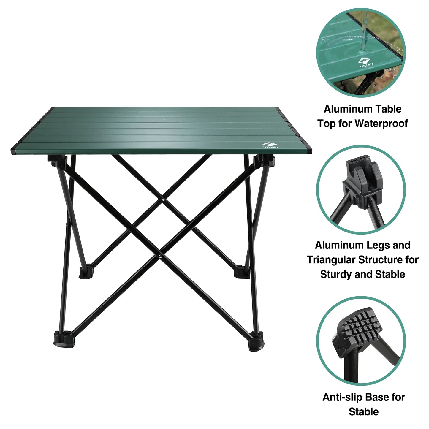 Camping/Beach Table, Aluminum Folding