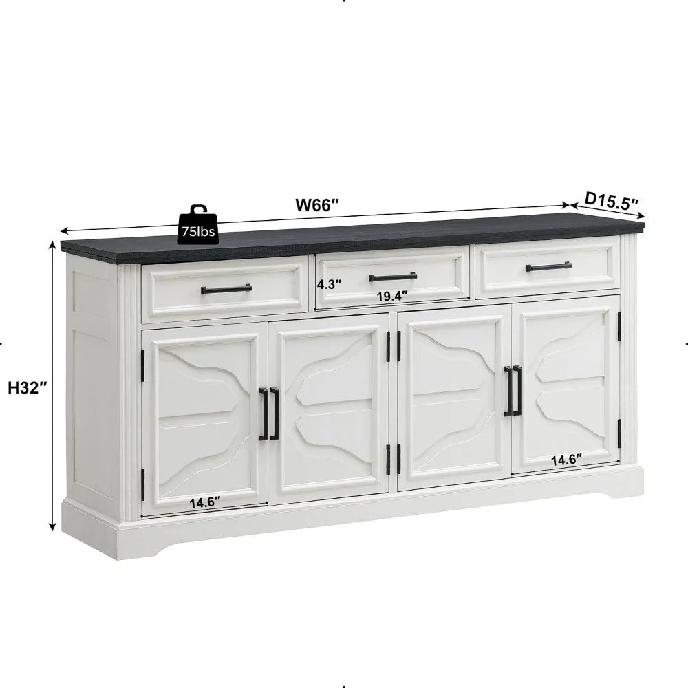 66" Farmhouse Buffet Coffee Bar