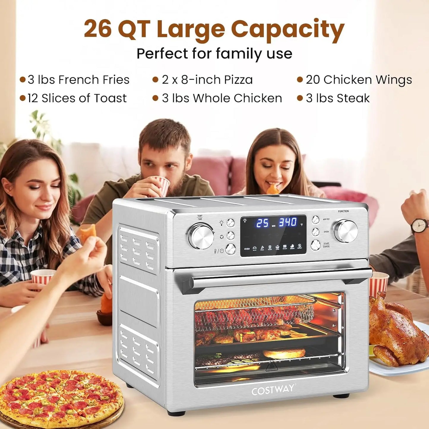 Air Fryer Toaster Oven 26QT