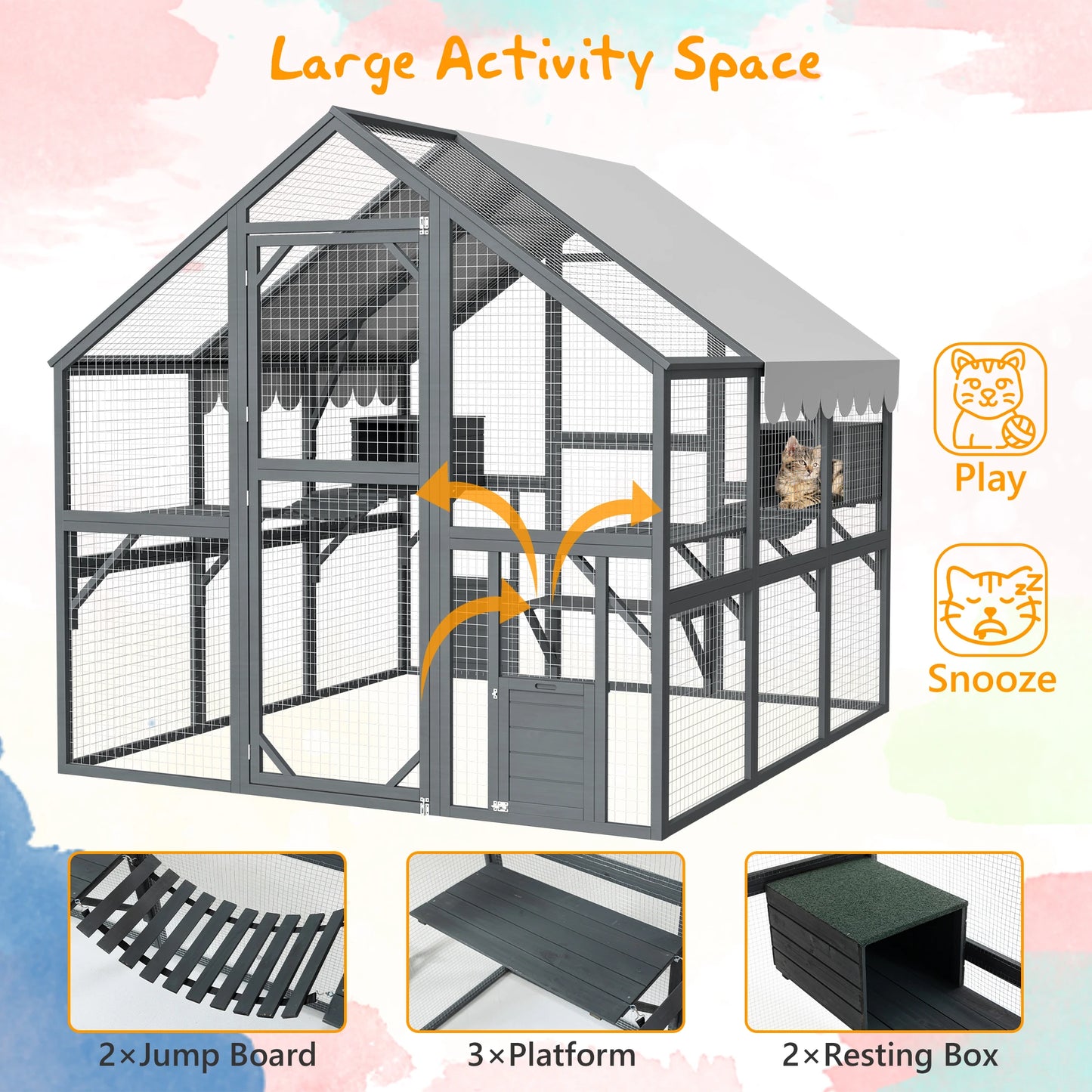 Wooden Cat Enclosure