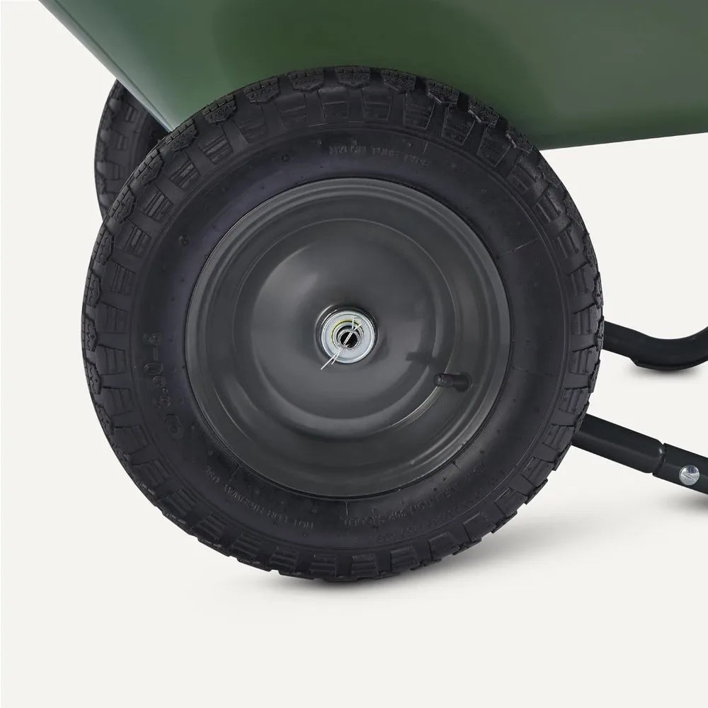 Heavy Duty Garden Wheelbarrow, 330 lbs Capacity
