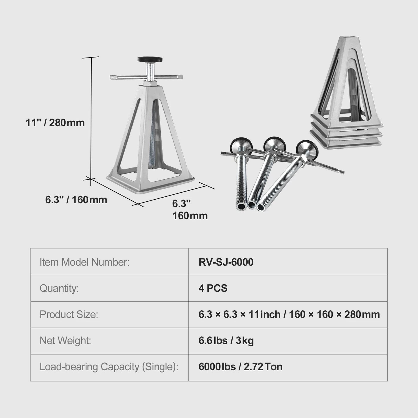 RV Stabilizer Jacks, 4 Pack