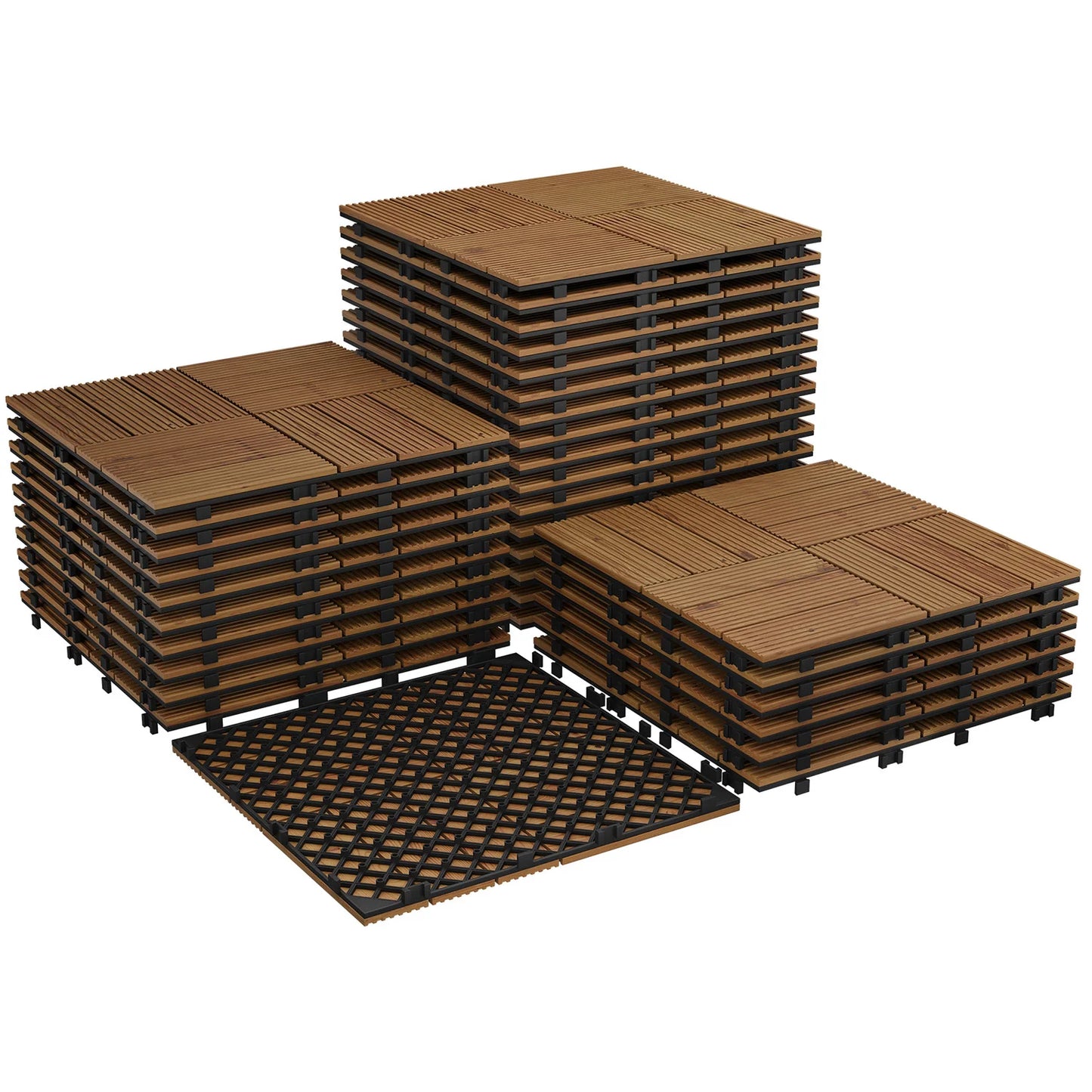Acacia Wood  Deck Tiles for Patio , 12"x12"