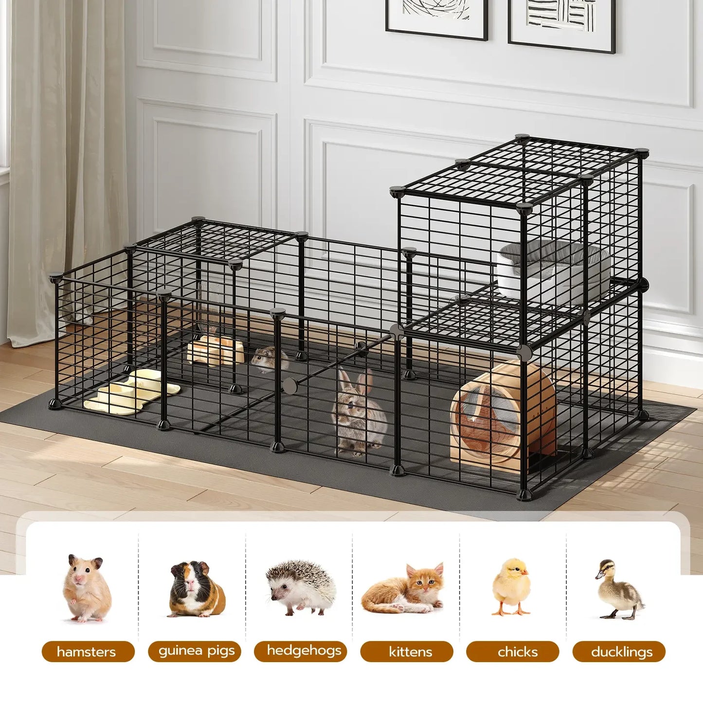 Guinea Pig/Rabbit Cage with Waterproof Mat