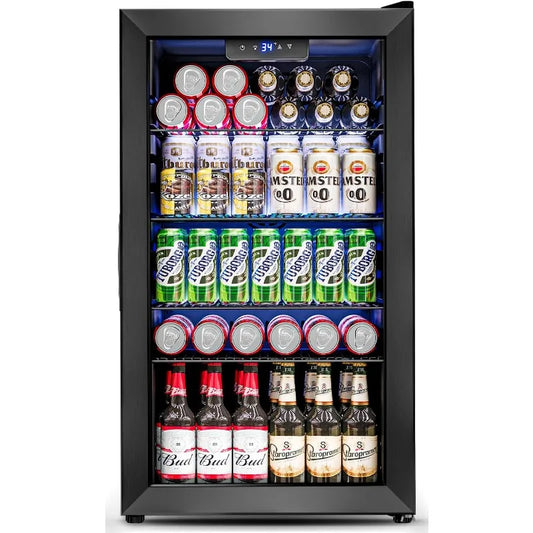 3.2 Cu.Ft Mini Fridge with Glass Door