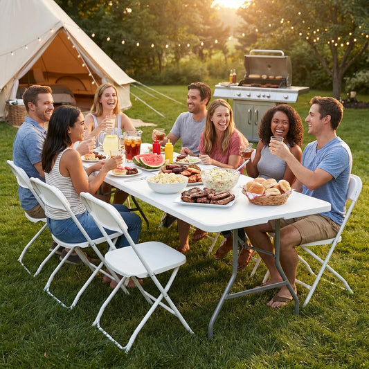 Portable Foldable Table with Carrying Handle