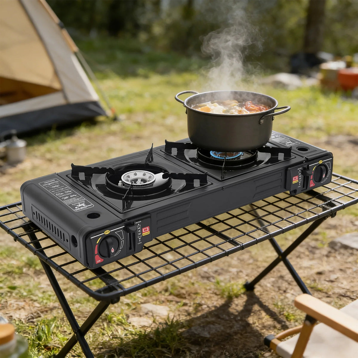 2 Burner Portable Camping Gas Stove