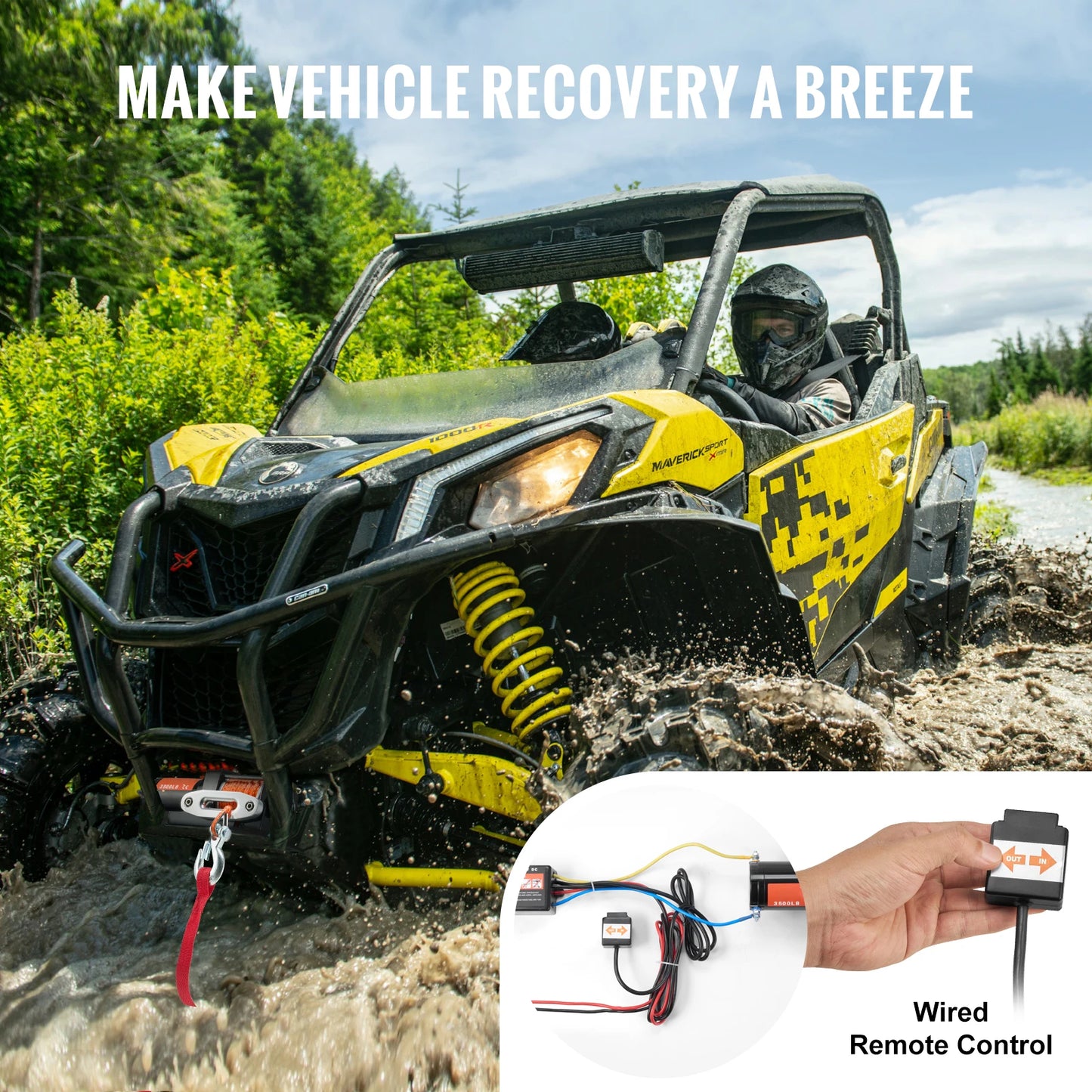 3500lbs Electric Winch ATV/UTV 12VDC