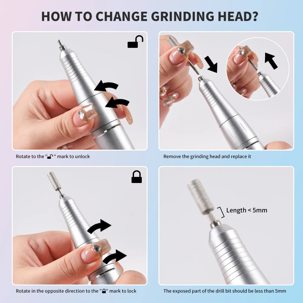 45000RPM Professional Nail File