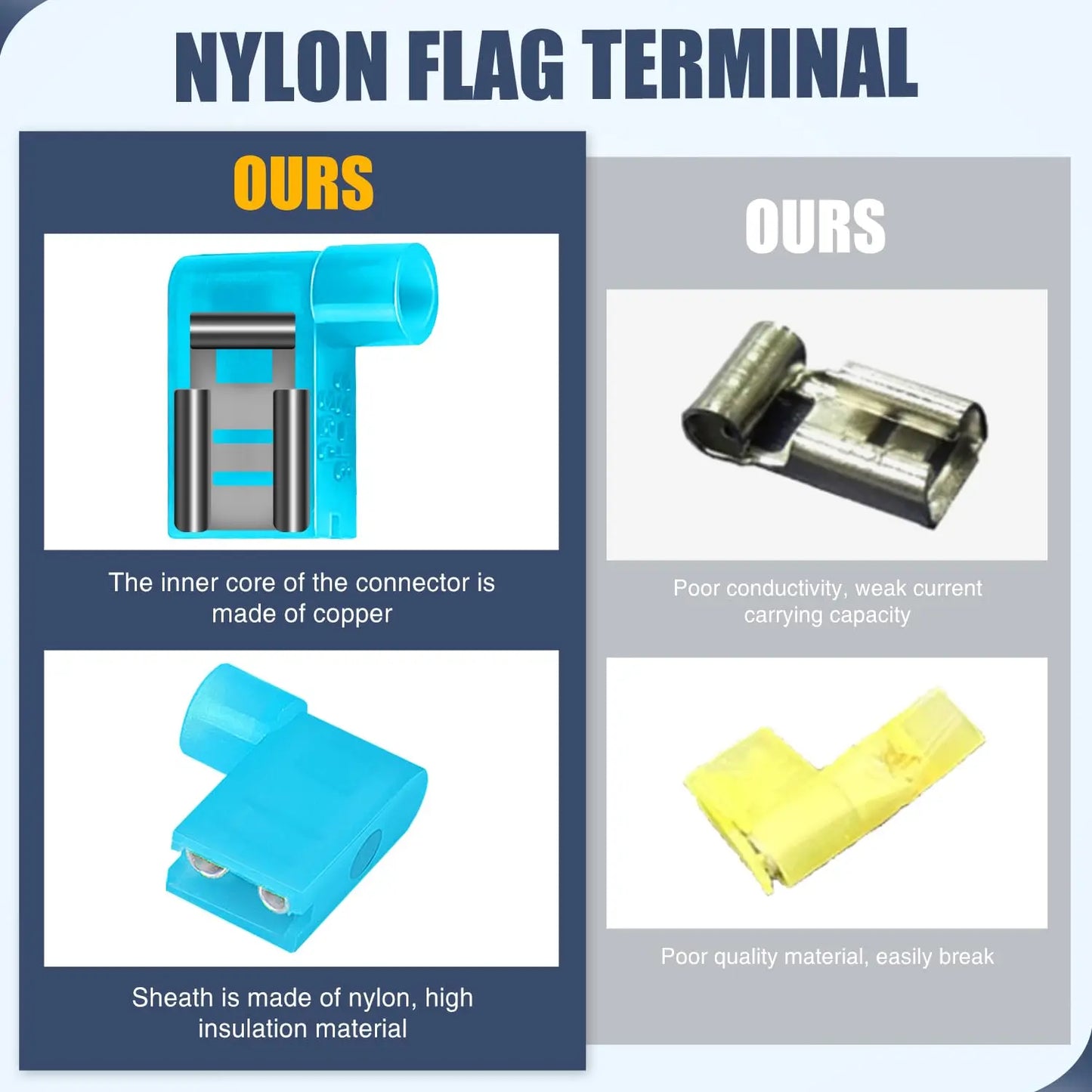 110pcs Nylon Flag Spade Female
