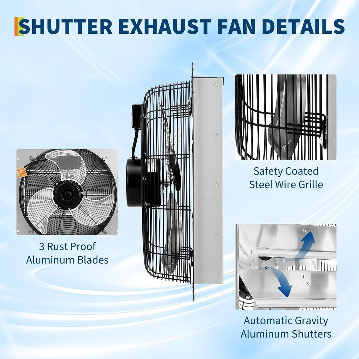 Shutter Exhaust Fan High