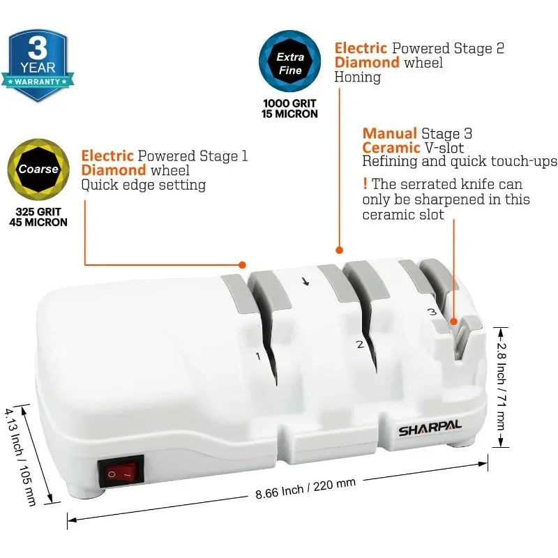 3 Stages Electric Knife Sharpener