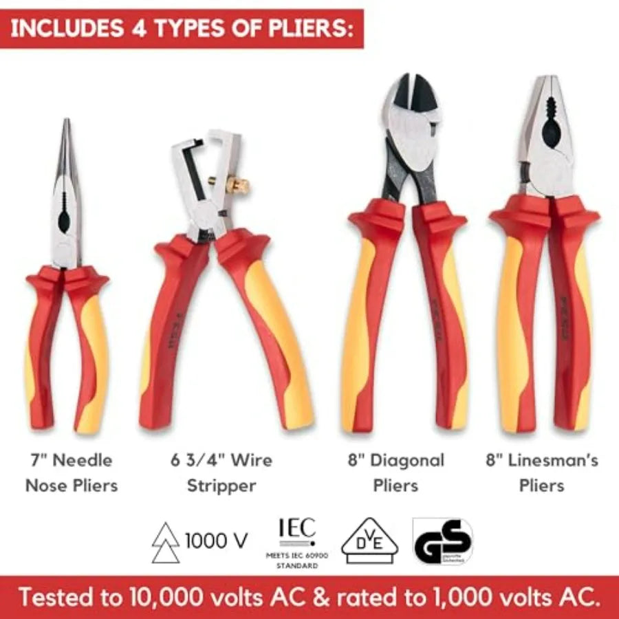 12-Piece Insulated Electrician Tool Set