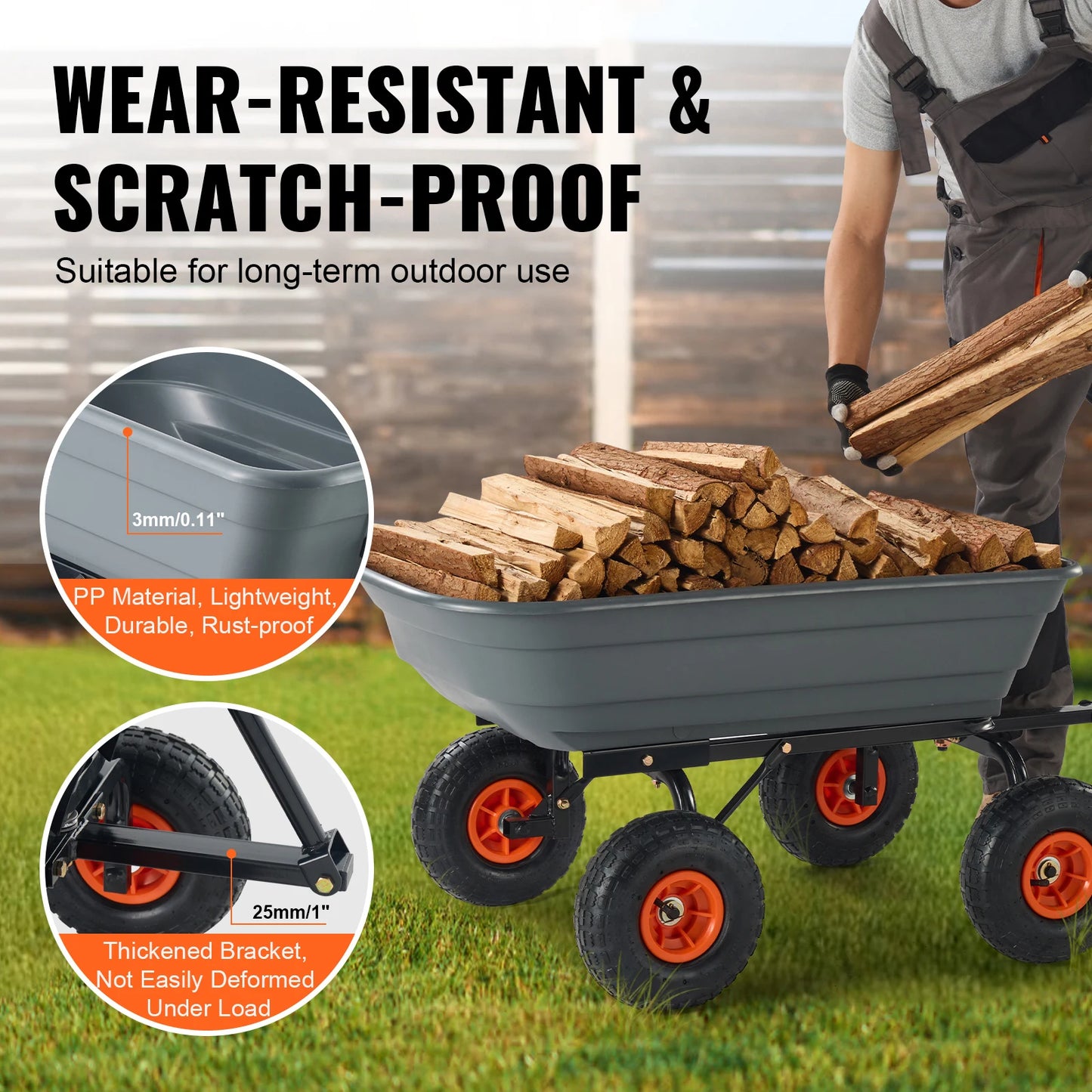 Poly Garden Dump Cart