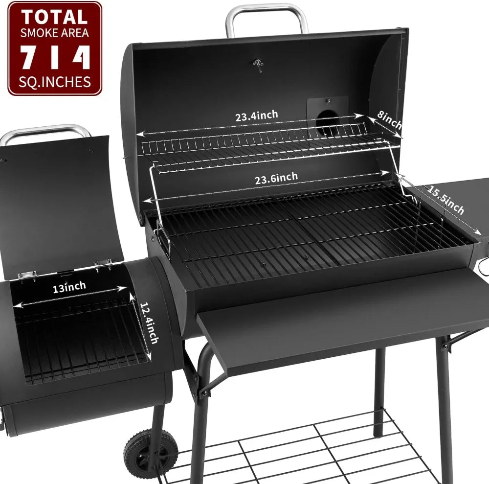 Charcoal Grill with Offset Smoker