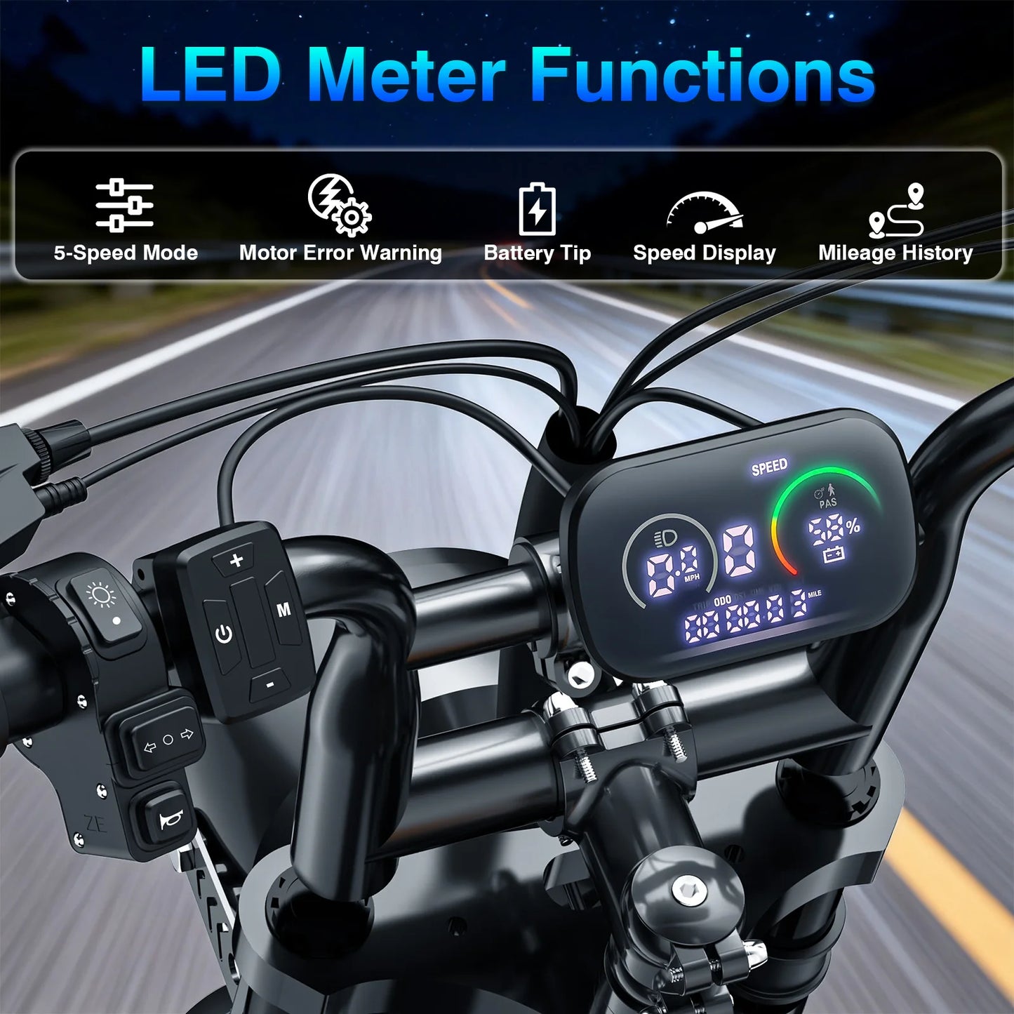 Adult Electric Bike 1000W Peak Motor