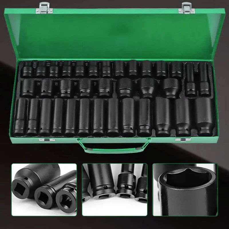35pcs 1/2" Drive Pneumatic Tool Kit with Air Gun