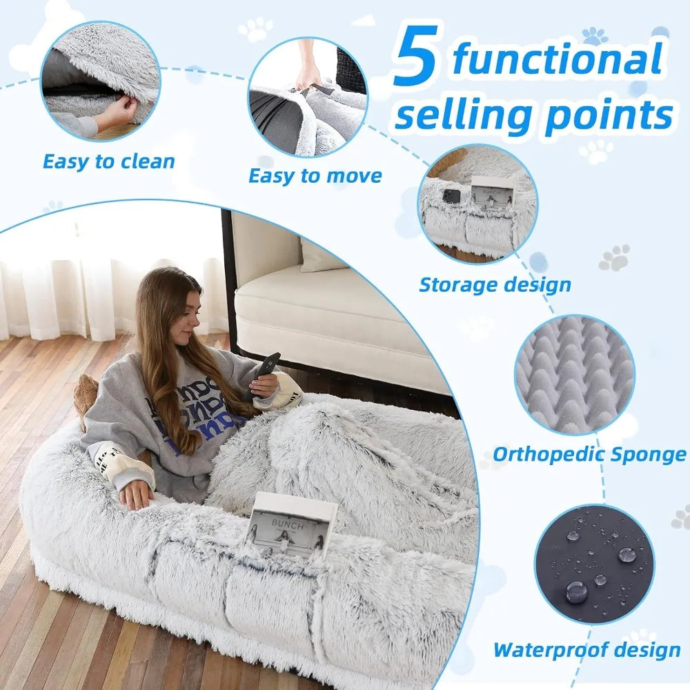 71"x45"x12" Human Dog Bed