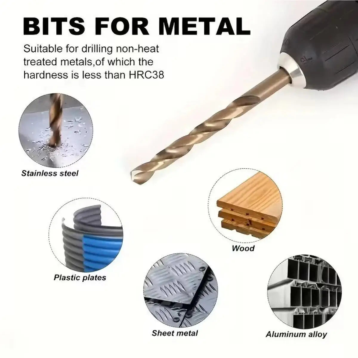 60Pcs Twist Drill Bits