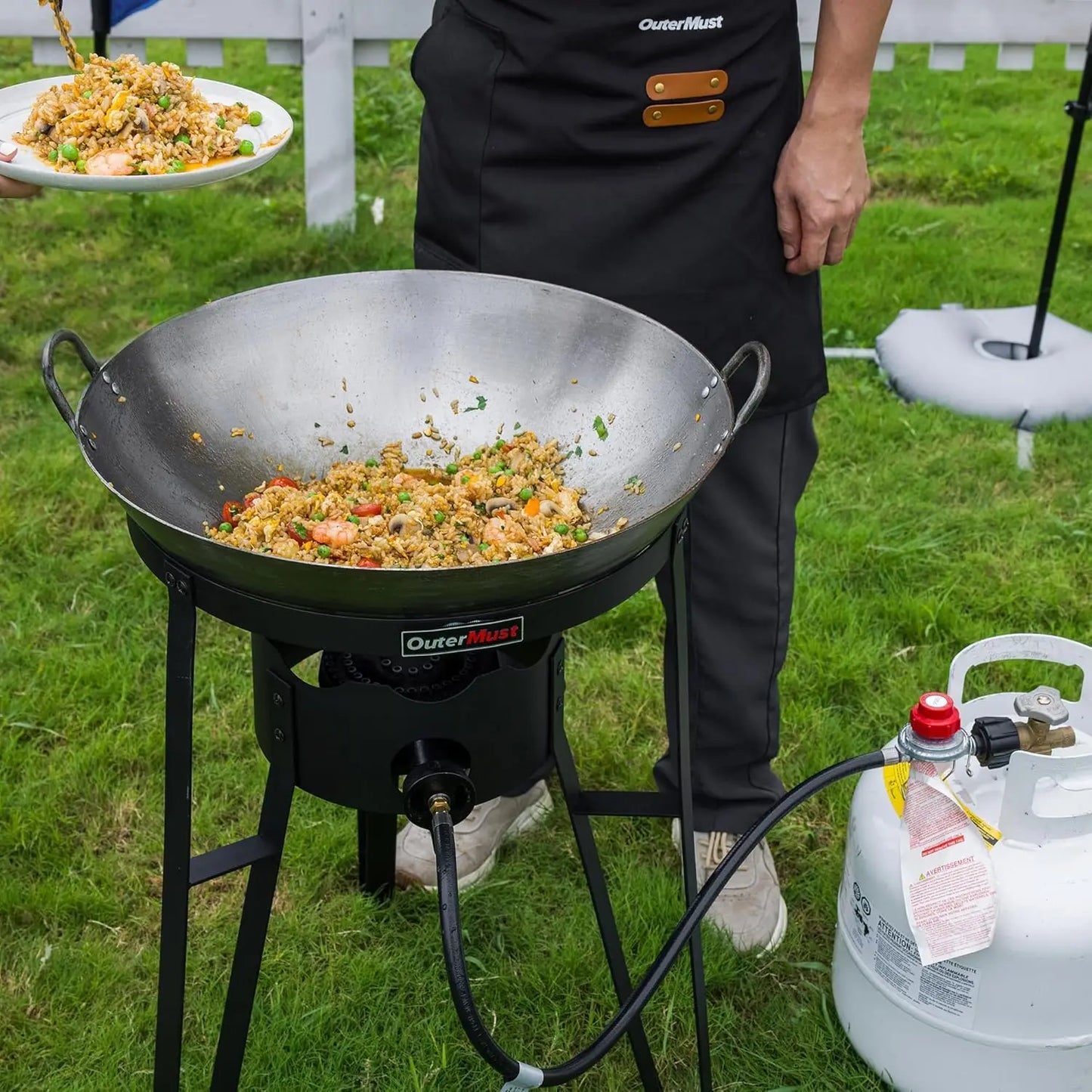 54,000 BTU Gas  Iron Wok