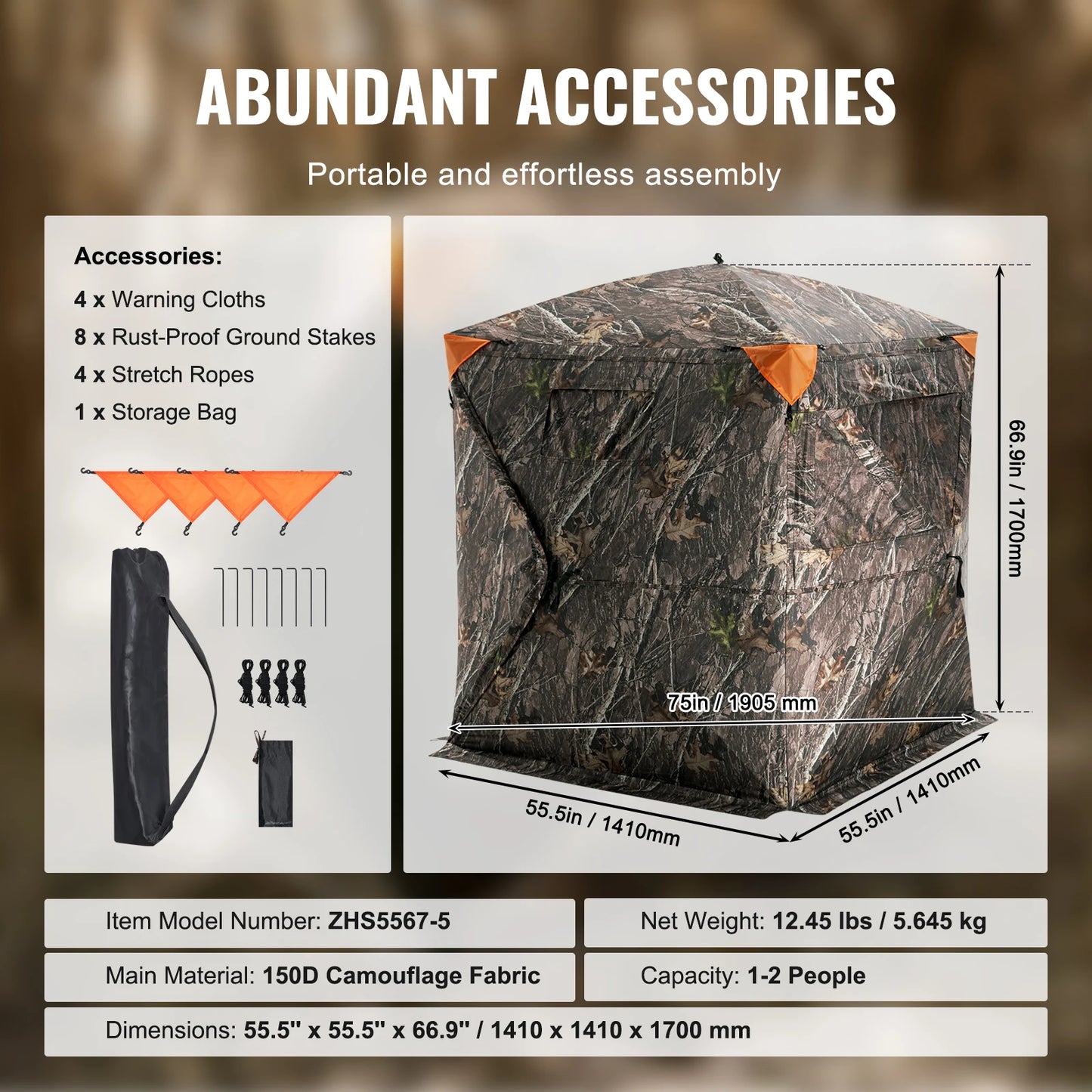 Hunting Blind, 270° See Through , 2-3 Person
