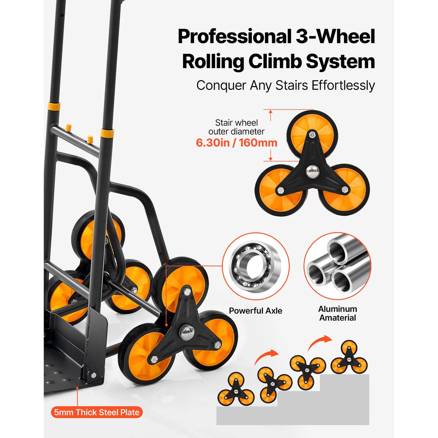 Stair Climbing Cart Folding