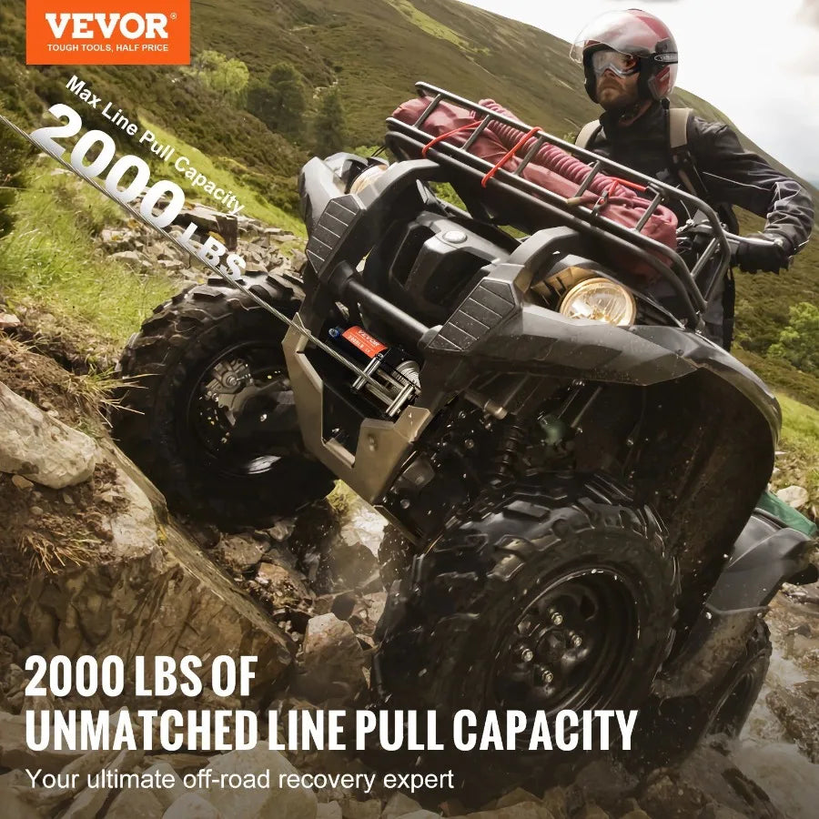 Electric Winch ATV UTV 2000 lb