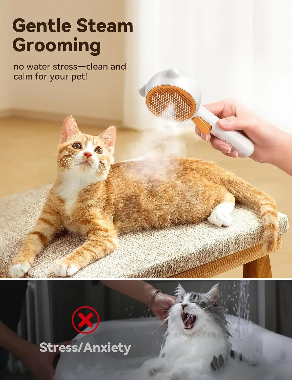 Pet Steam Brush , USB Rechargeable