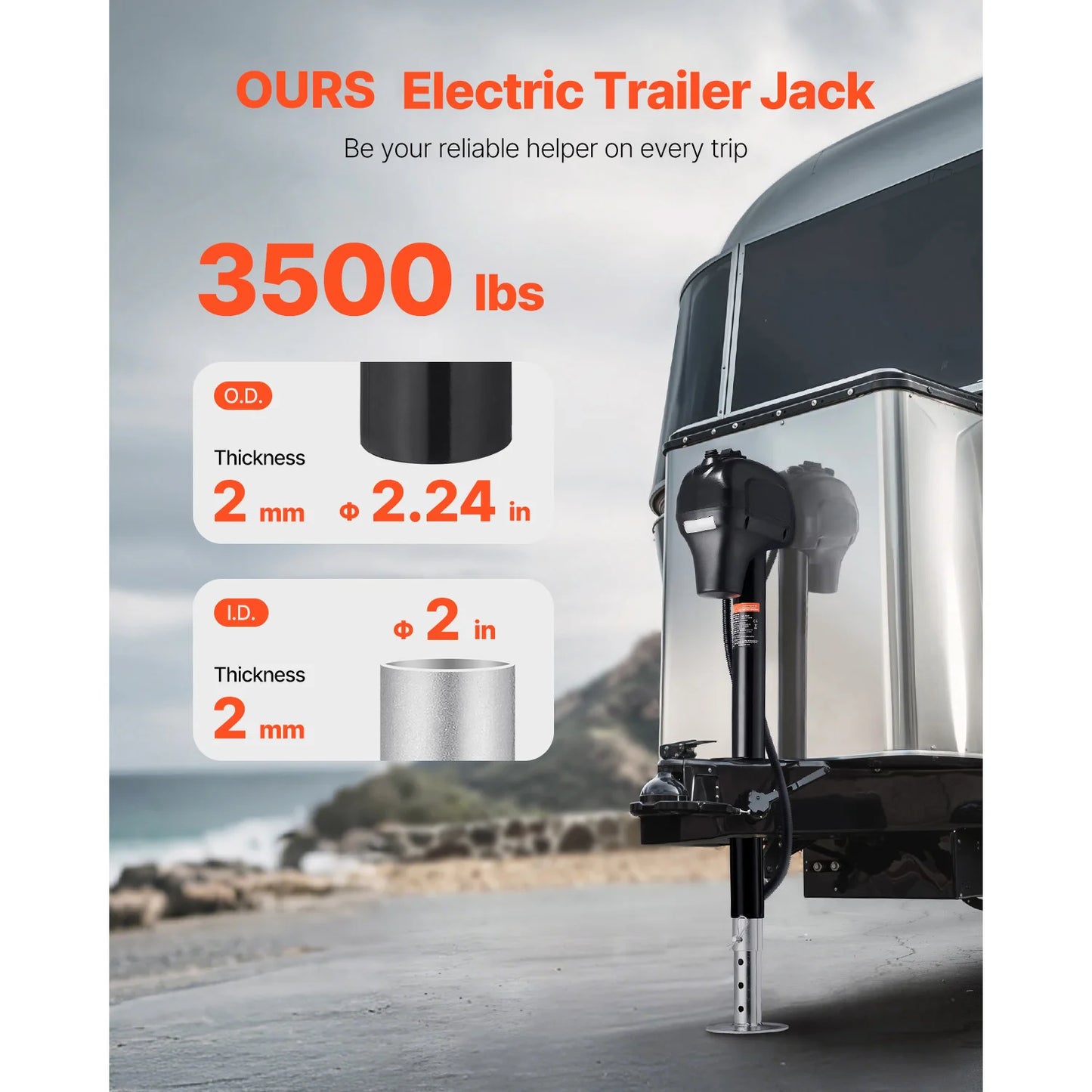 3500/5000Lbs Electric Trailer Jack