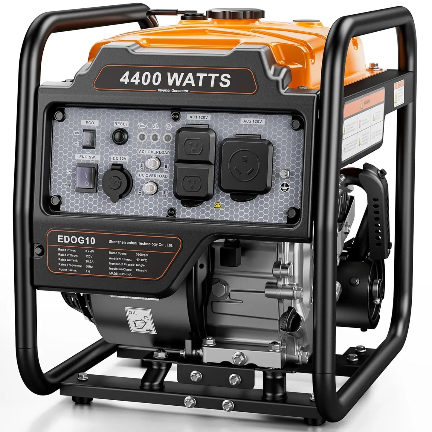 4400 Watt Inverter Generator, Gas Powered