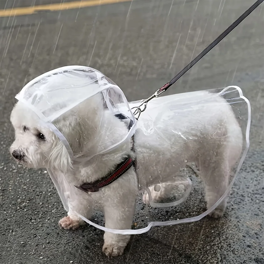 Transparent Waterproof Dog Raincoat