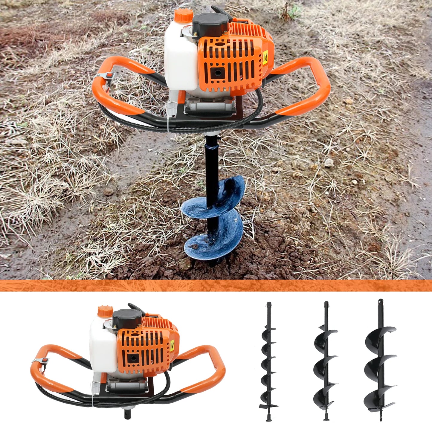 71cc 2-Stroke Gas Powered Post Hole Digger