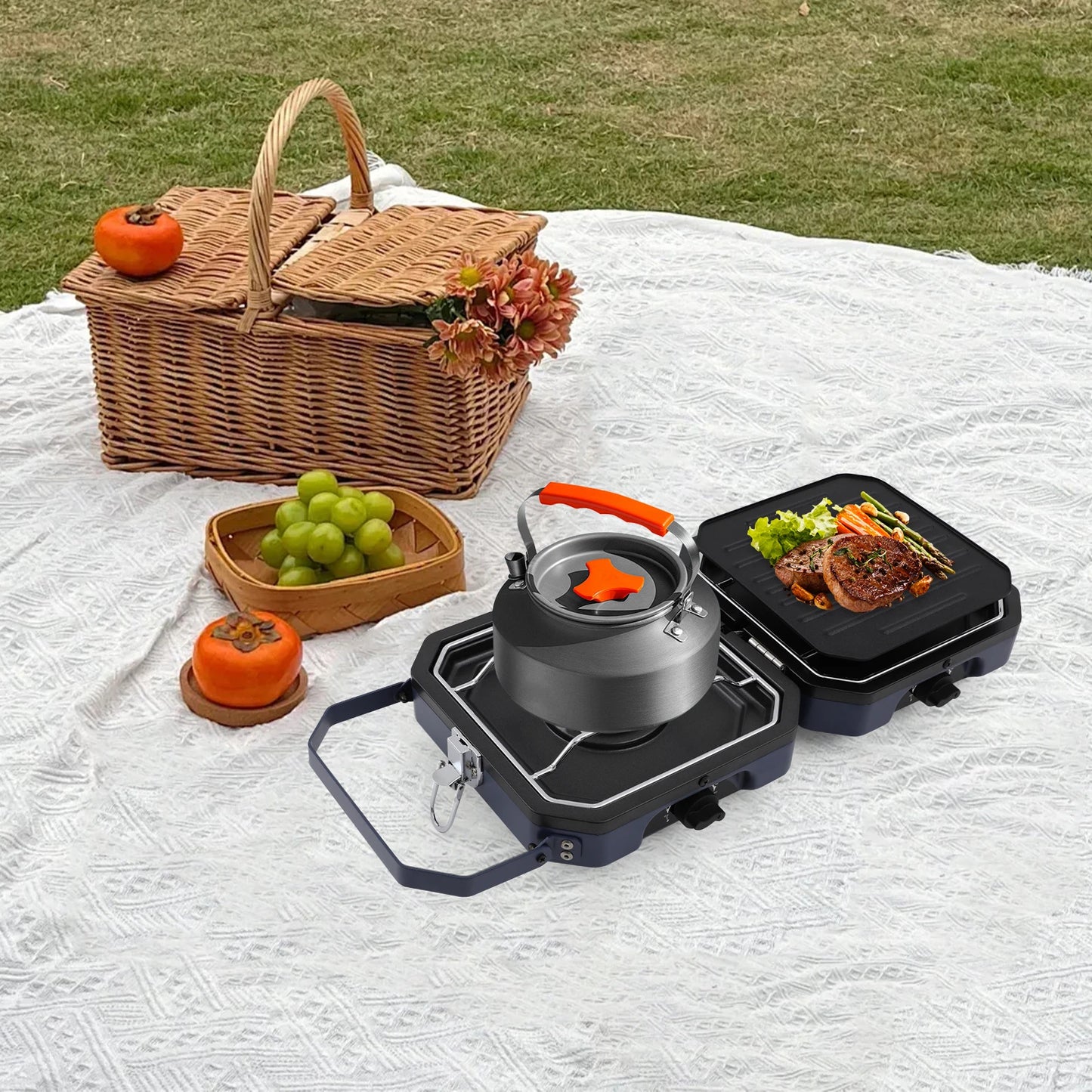 Camping Stove with Grill Pan