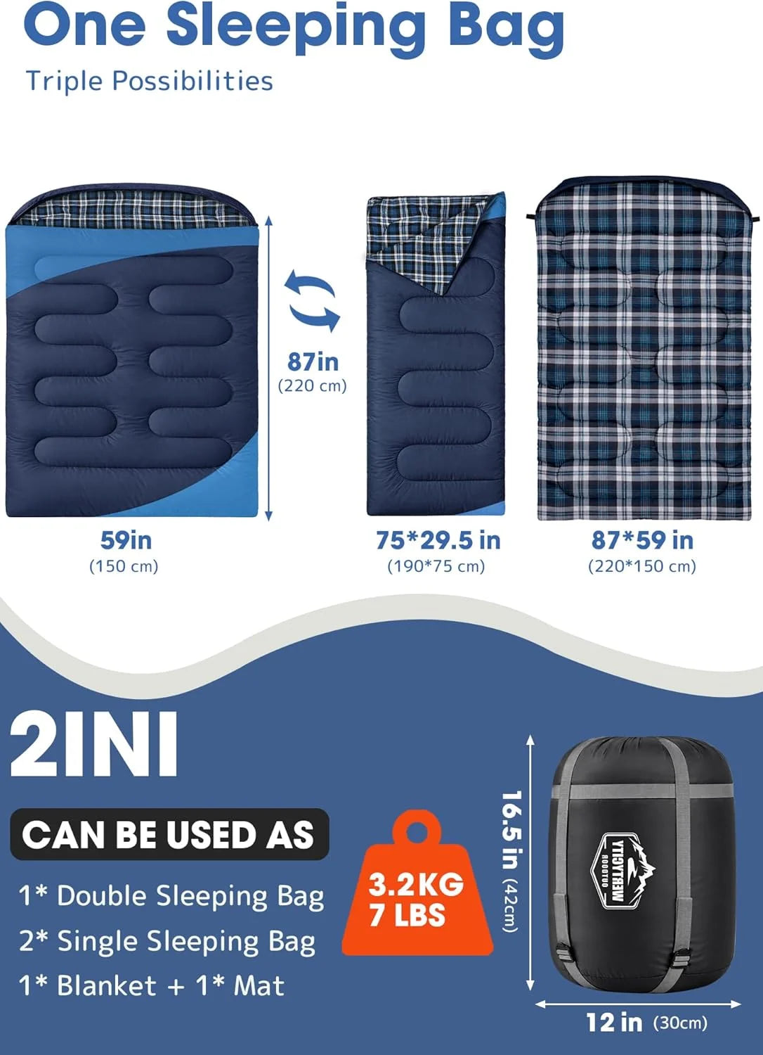Queen Size Double Sleeping Bag