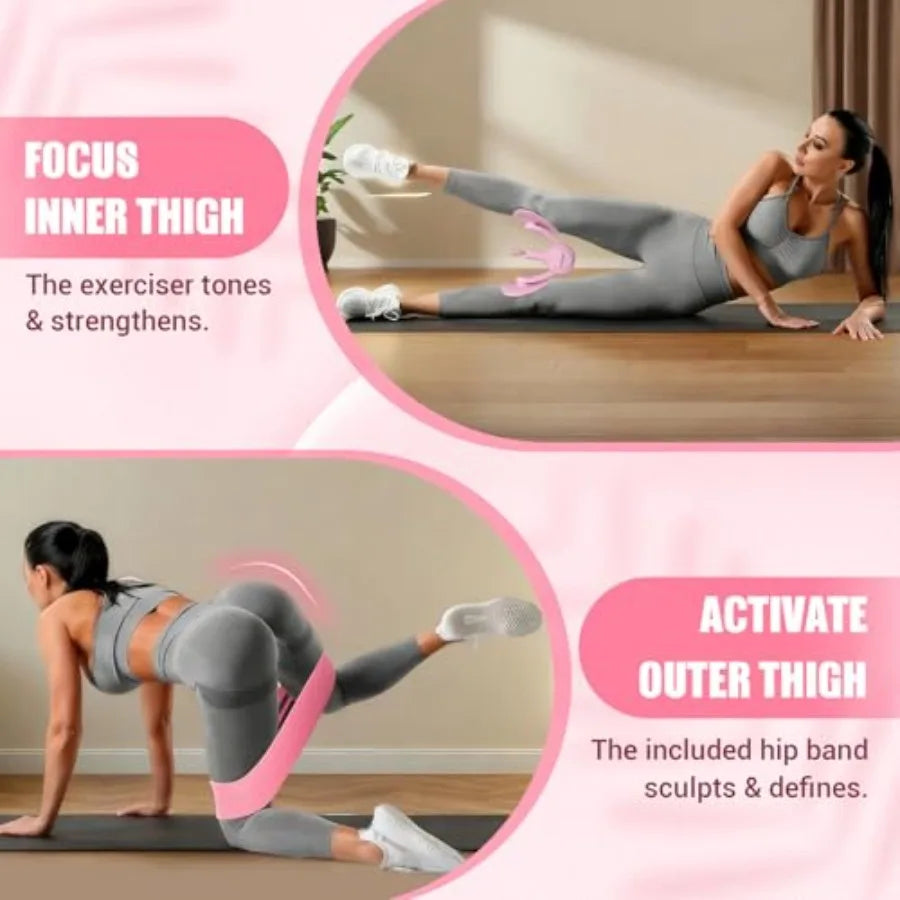 Pelvic Floor Exercise Device with Resistance Band, 15-75LB