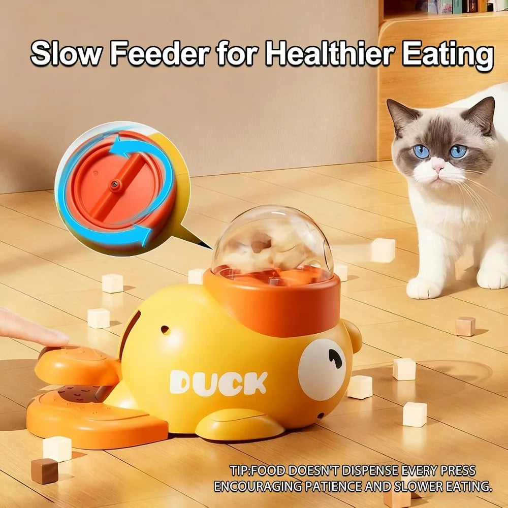 Duck-Shaped Food Puzzle Toy
