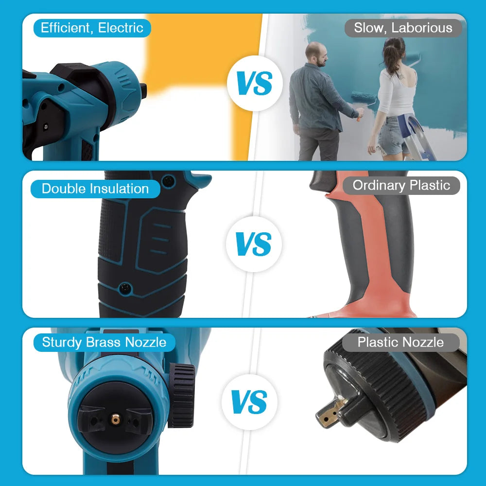 Cordless HVLP Paint Sprayer Gun
