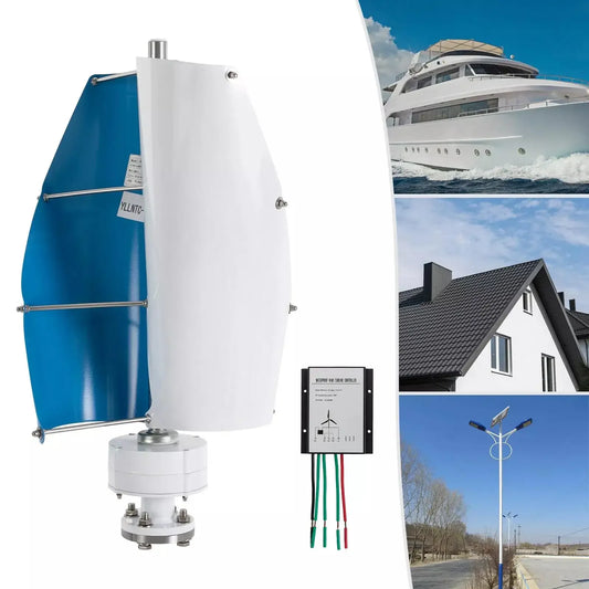 Vertical Axis Wind Turbine Kit w/ Controller 500w