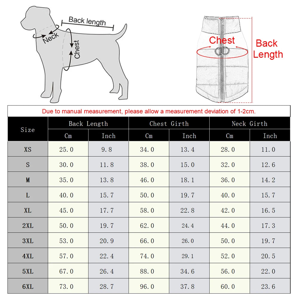 Winter Pet Dog Clothes Warm Waterproof