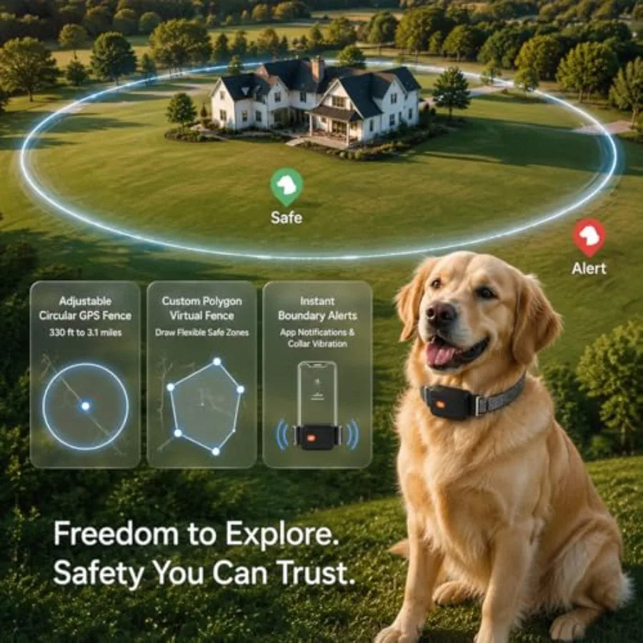 GPS Invisible Fence for Dogs with APP Control