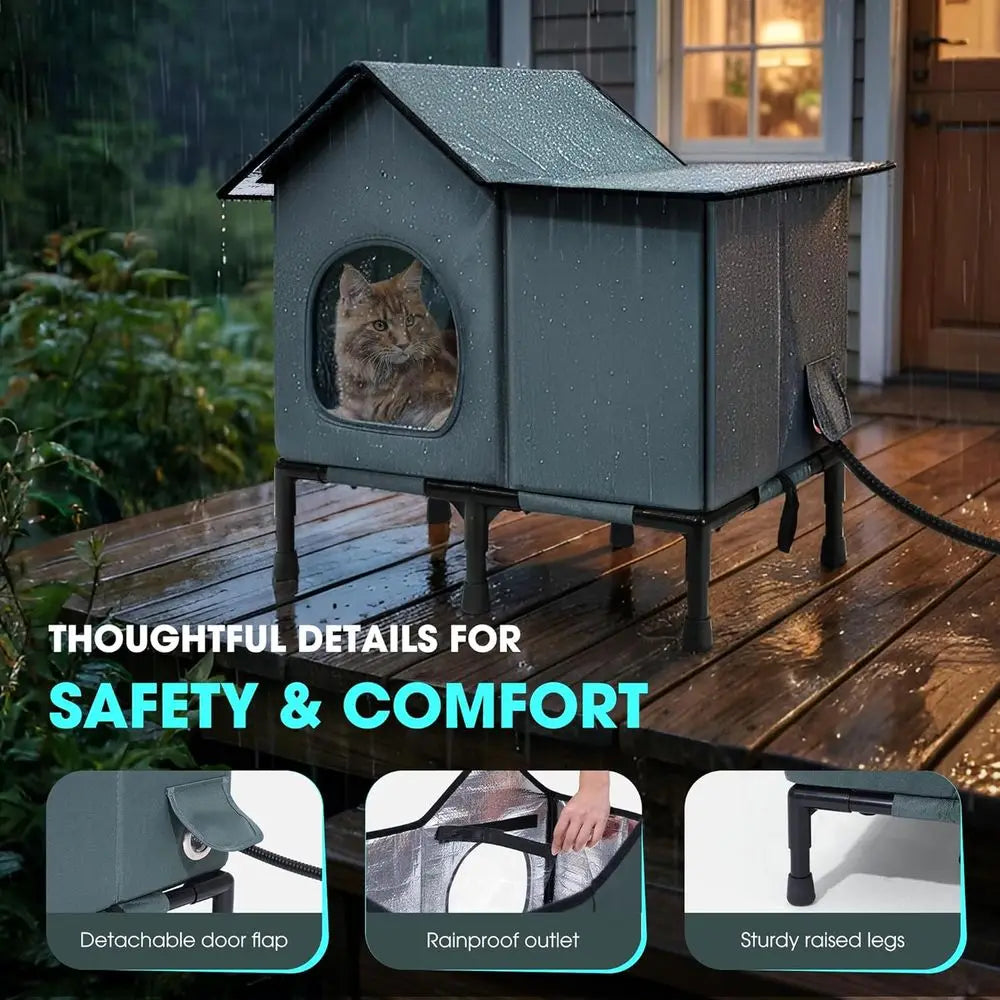 Weatherproof Heated Cat House