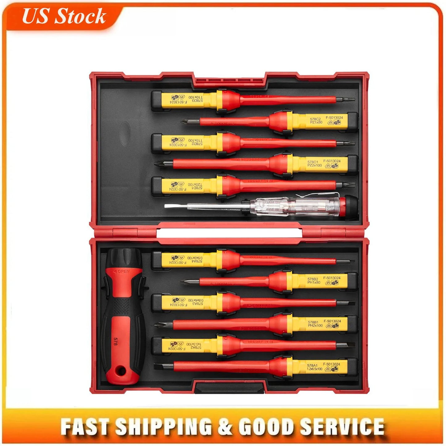 Insulated Screwdriver Set, 13-Piece