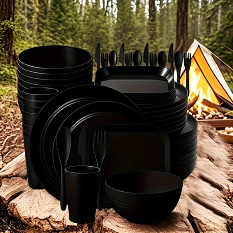 Wheat Straw Cutlery Set For Camping Picnic