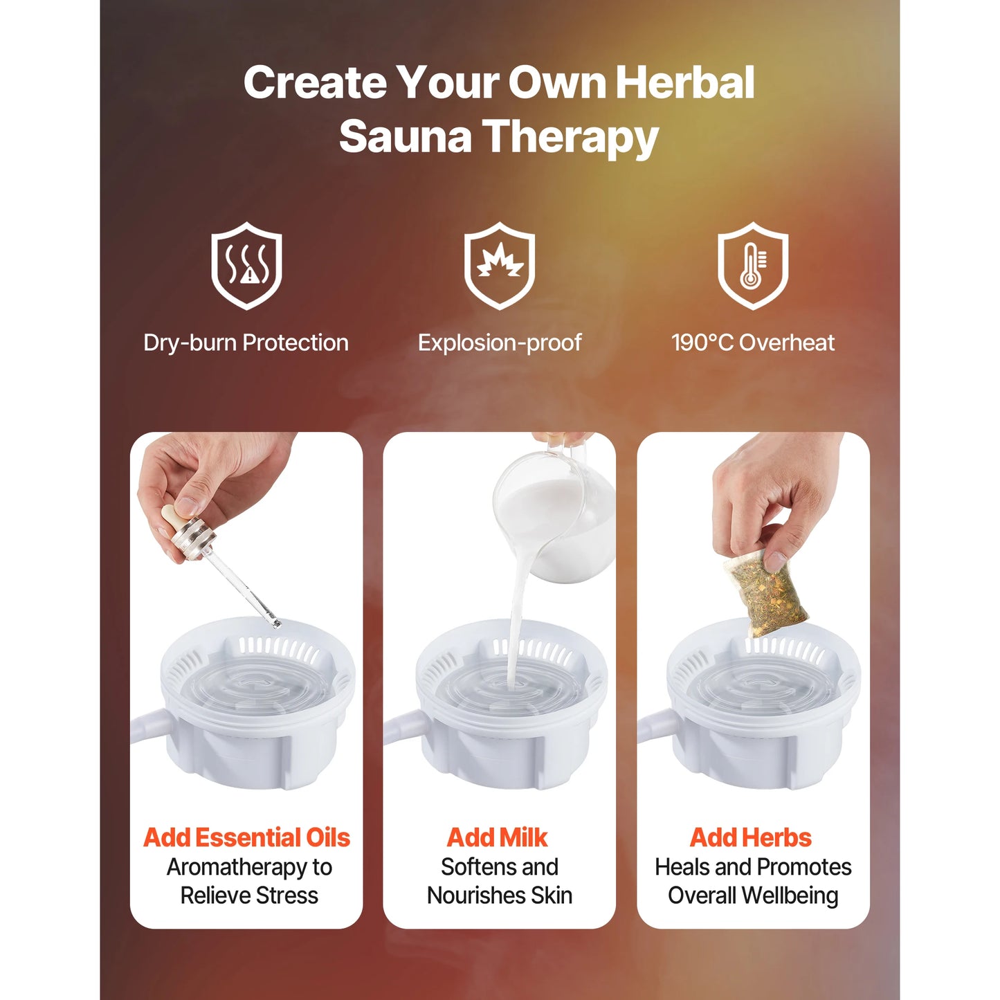 Portable Steam Sauna for Home 2Person