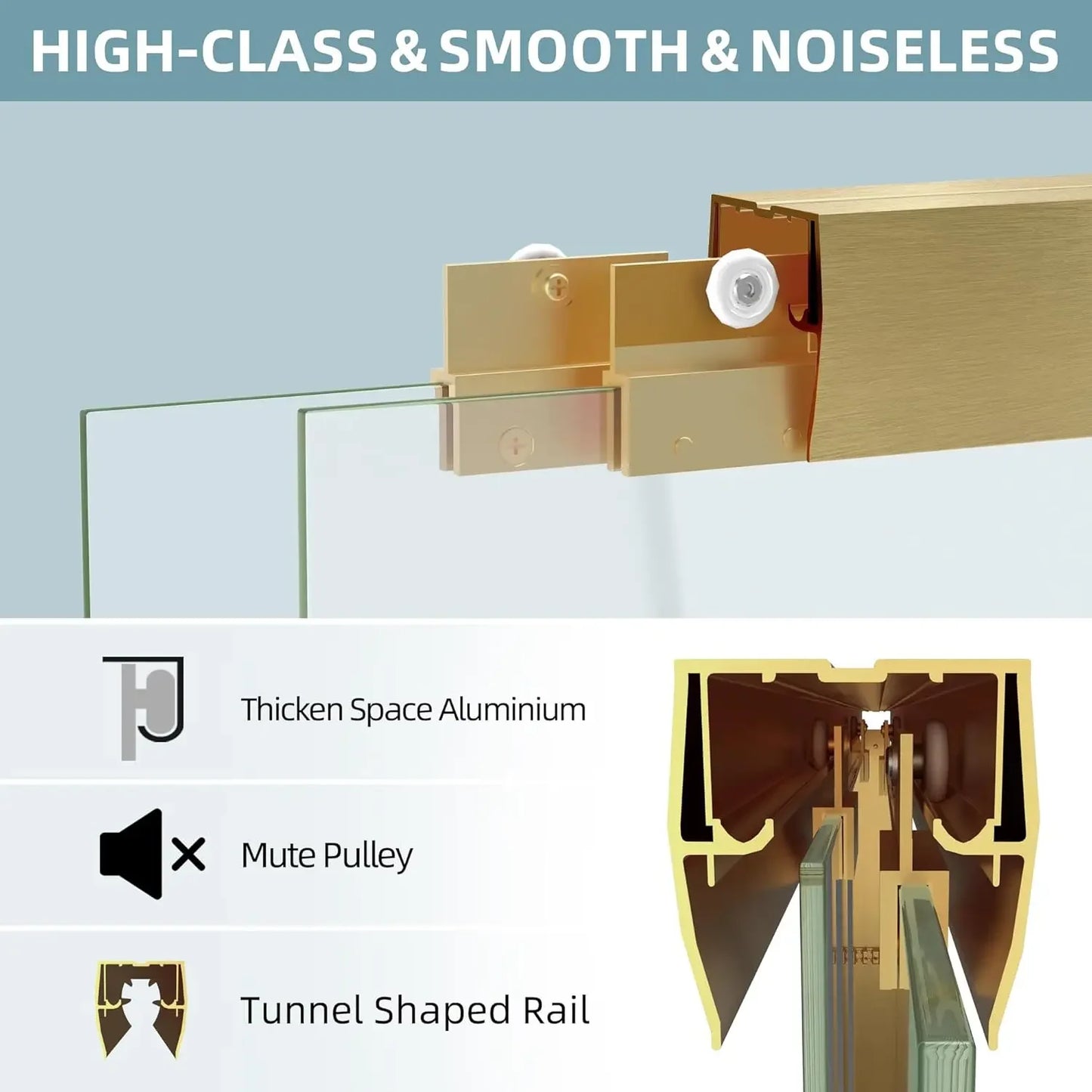 Shower Door Double Sliding 56-60 in. W x 72 in. H