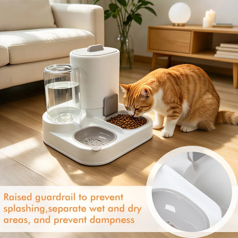 Cat Feeder And Water Dispenser, 2in 1
